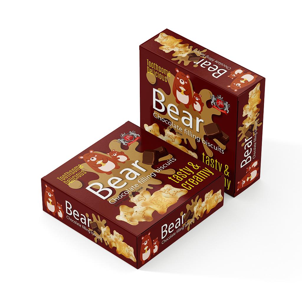 GPR Bear Chocolate Filling Biscuit 50g 021